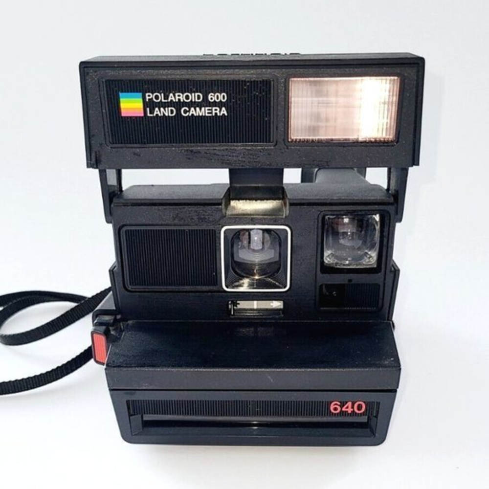 Vintage Polaroid 600 Land Camera‎ 640 Black Instant Film Camera with Flash